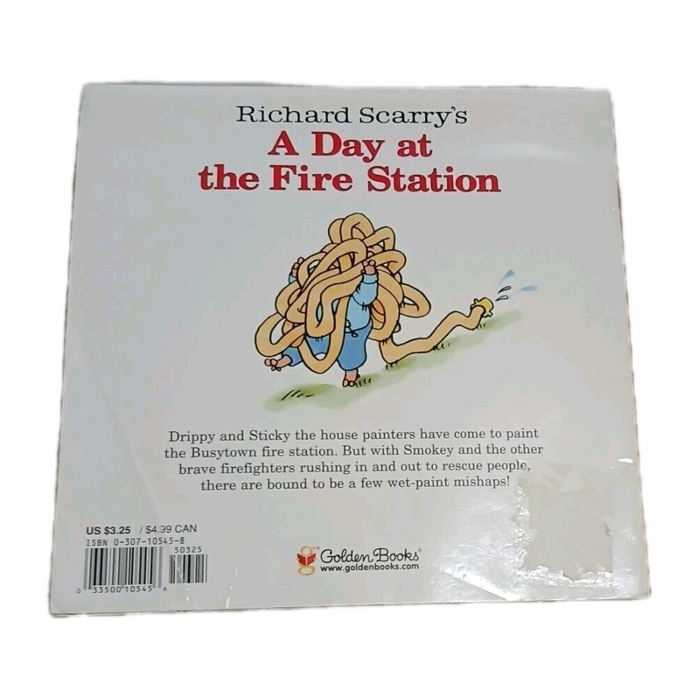 Vintage A Day at the Fire Station by Richard Scarry Good Condition - Picture 2 of 3